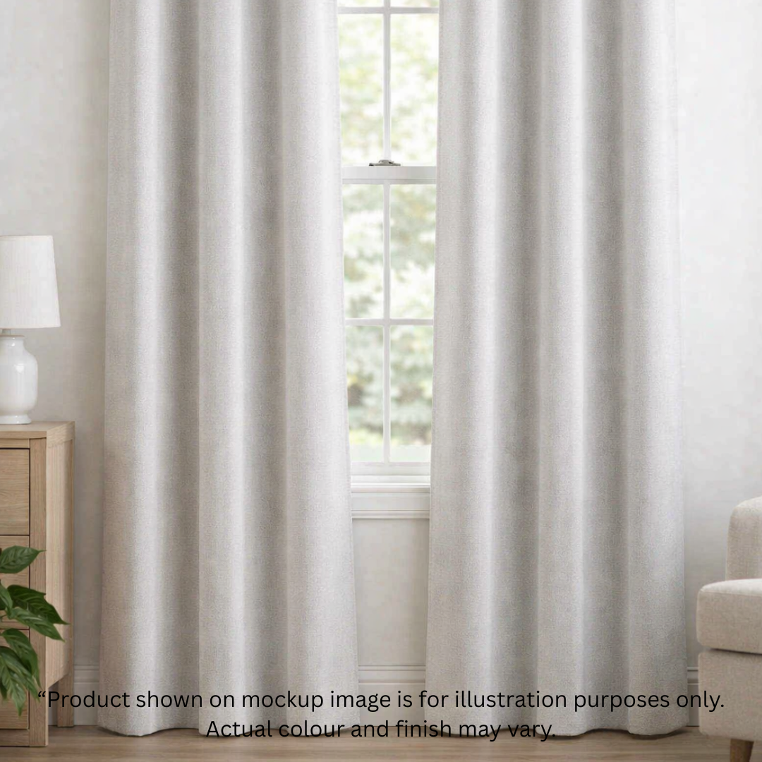Pearl Grey Blockout Curtain mockup ready made curtain